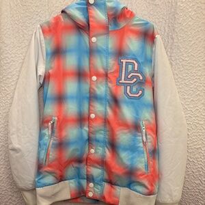 DC Shoes Women's Water Resistant Snow Puffer Jacket Fur Size Small MultiColoured